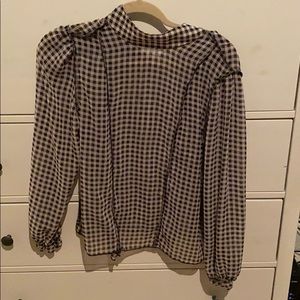 Black & white blouse